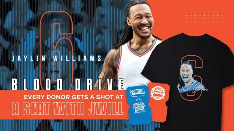 Our Blood Institute offering chance to meet Jaylin Williams with blood donation