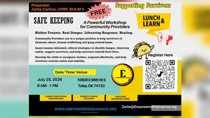 Training to be held to help support survivors of violence