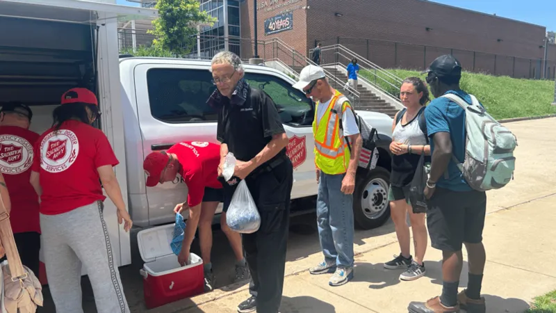 Near Denver and Archer, Salvation Army checks on people in Tulsa during record heat