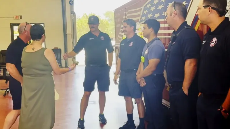 Midwest City firefighters reunite with patient saved from burning home