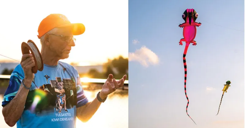 'Kite guy' on pedestrian bridge is offering Tulsans a turn flying