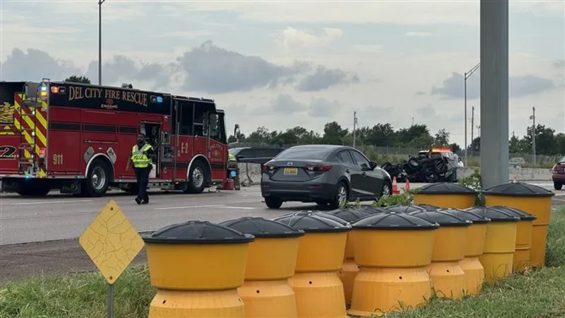 Crash, vehicle fire causes major traffic backup near Del City