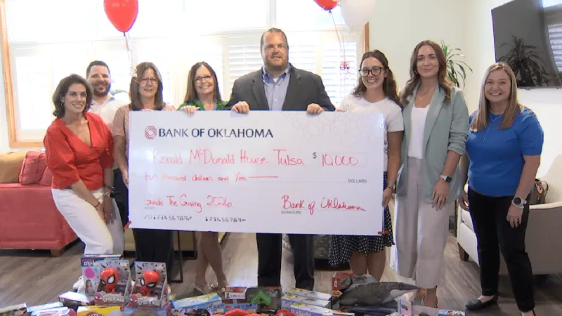 BOK presents $10,000 donation to Ronald McDonald House of Tulsa