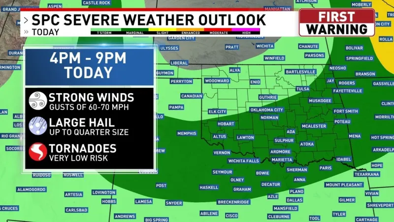 Strong To Severe Storms Are Possible Today