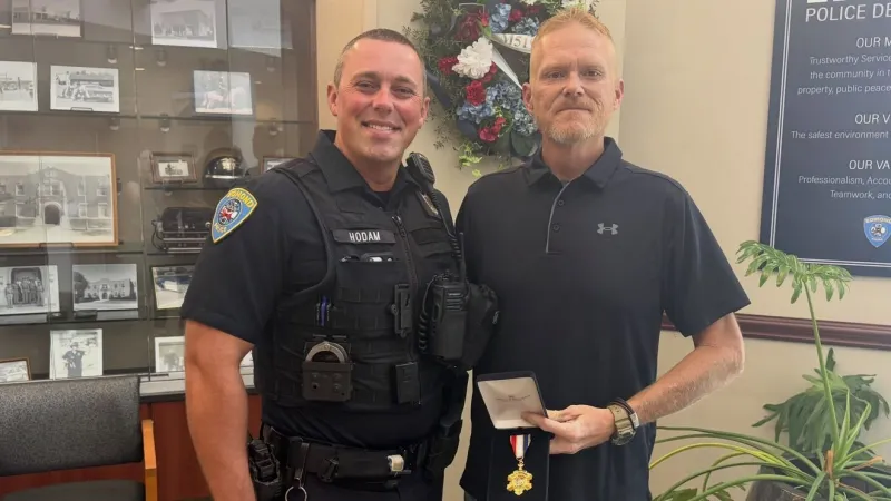 Edmond civilian honored after saving officer during ambush and stabbing attack