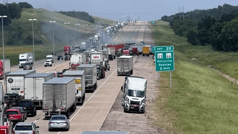 OHP reporting injury collision on Turner Turnpike in Creek County