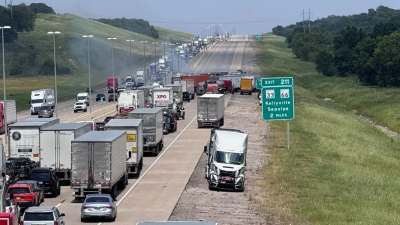 Two killed in fiery crash along Turner Turnpike