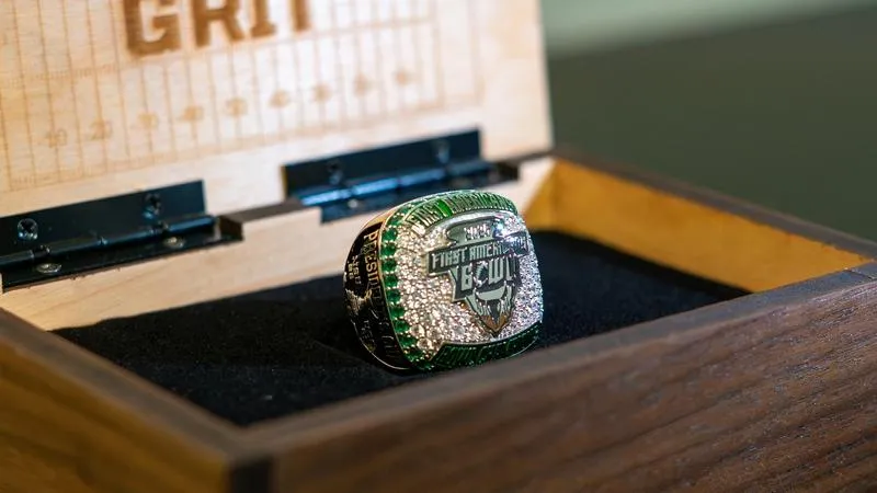 Football Receives First Americans Bowl Championship Rings