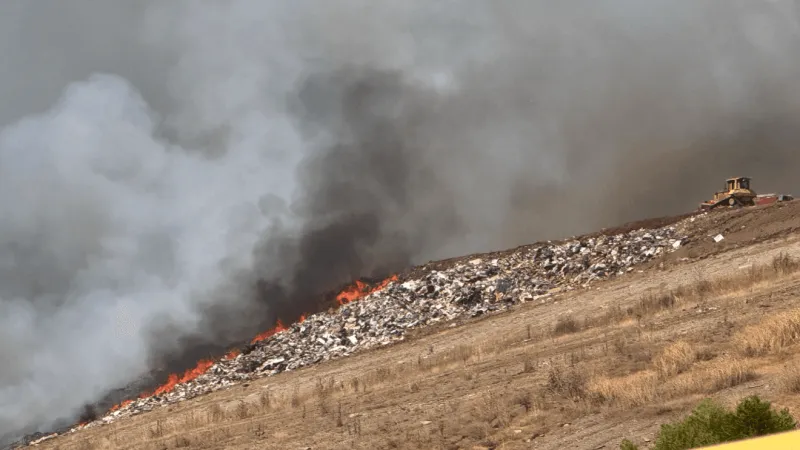 Fire breaks out at North Tulsa Solid Waste Landfill