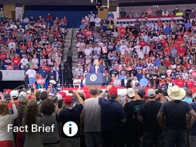 Did Donald Trump state during a 2020 Tulsa campaign rally that he'd asked to slow COVID-19 testing to reduce reported case numbers?
