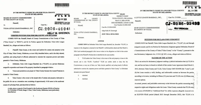 See the court documents filed in dispute with Tulsa Little League Baseball