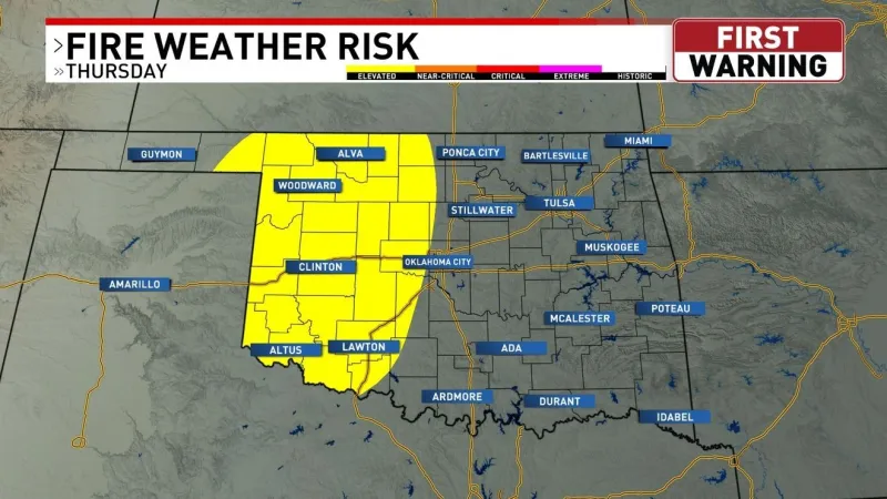 Fire danger and storm chances Thursday