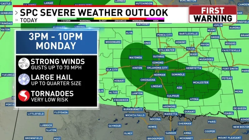 Severe Thunderstorms Are Possible Today