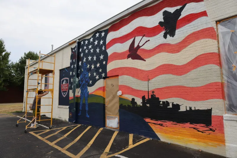 Rogers State University Student Veteran Center Mural Completed