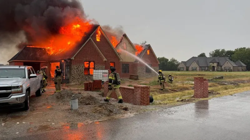Firefighters respond to house fire in BA after double lightning strikes