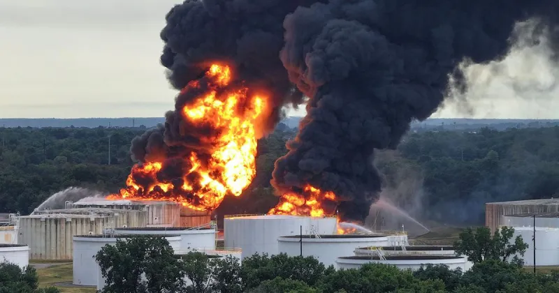 Video: Two views of the fire at Explorer Pipeline in Glenpool