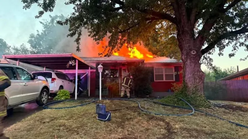 Roof collapse forces evacuation as crews battle structure fire on N. Ash