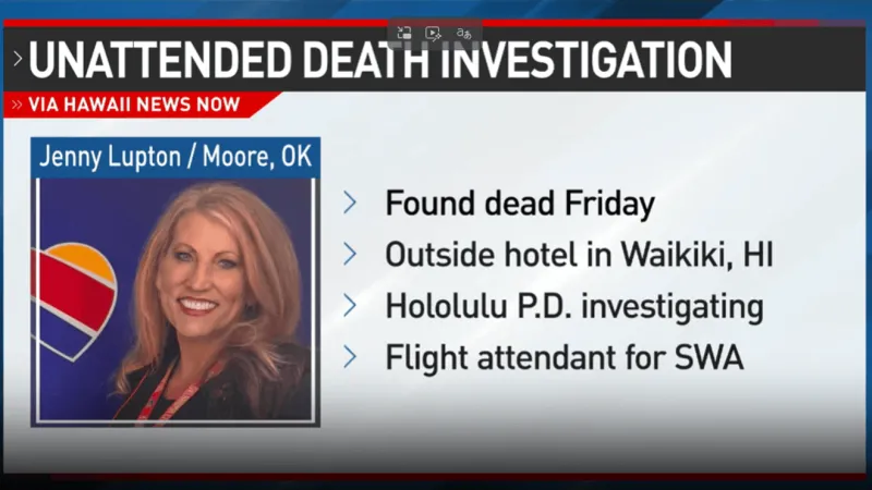 Hawaii police investigating death of Oklahoma flight attendant