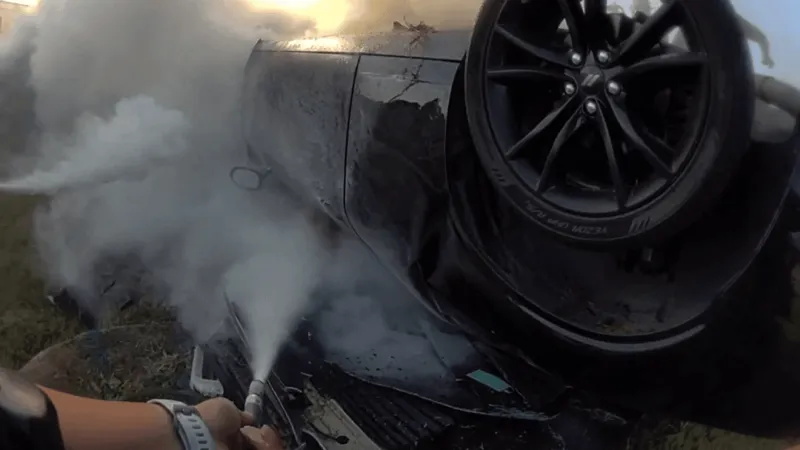 Citizens, first responders save victims from burning car after crash