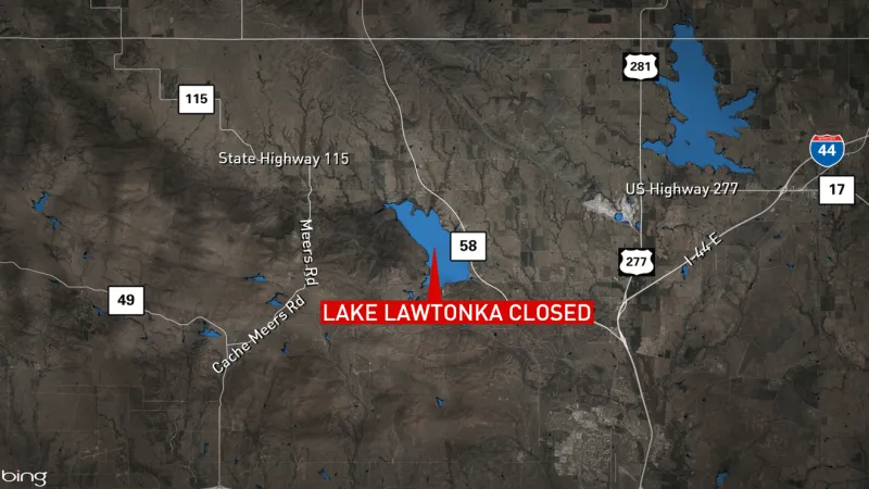 Lake Lawtonka access closed due to large grassfire near Indiahoma