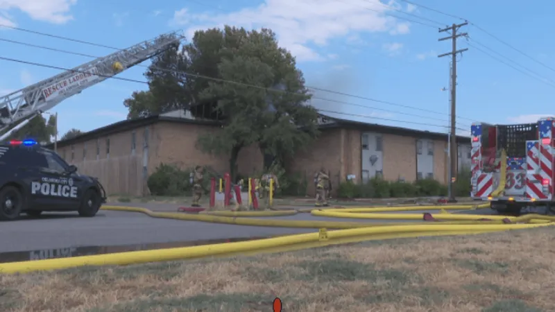 Several families displaced after suspicious fire damages three Oklahoma City apartment bui