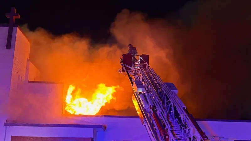 Firefighters investigate blaze at Oklahoma City church