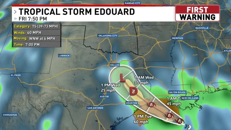 Remnants of Tropical Storm Edouard could bring more humidity to Oklahoma