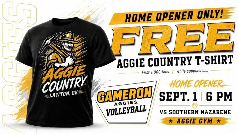Volleyball Home Opener; Free Aggie Country T-Shirt for First 1,000 Fans