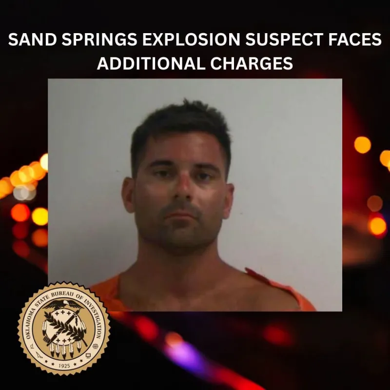 Sand Springs explosion suspect arrested again in Creek County after posting bond