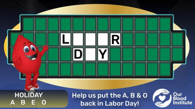 Our Blood Institute prepares for missed donations due to Labor Day