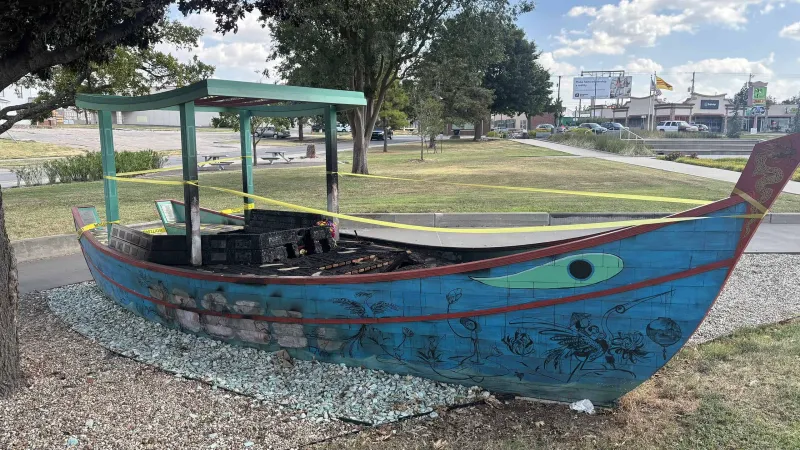 Artists 'emotional' as fire damages beloved cultural sculpture in Asian District