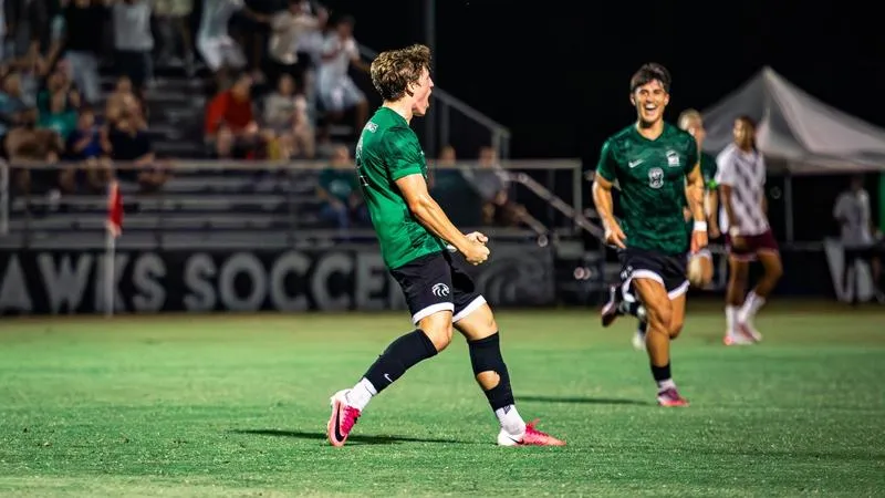 Adams' Two Goals Lift RiverHawks Past Oklahoma Christian