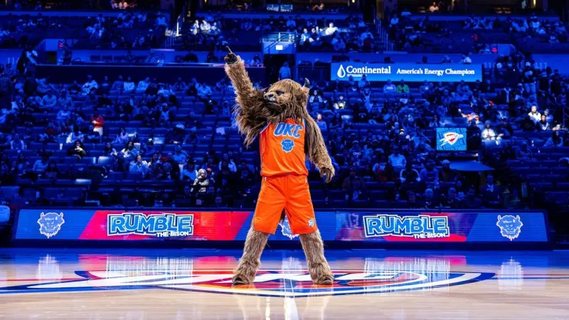 USA Today nominates OKC Thunder's Rumble the Bison for Best NBA mascot