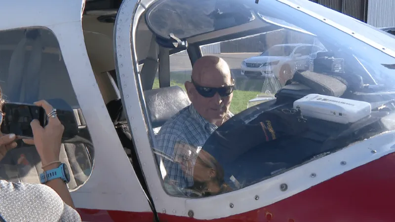 Former pilot on hospice embarks on final flight