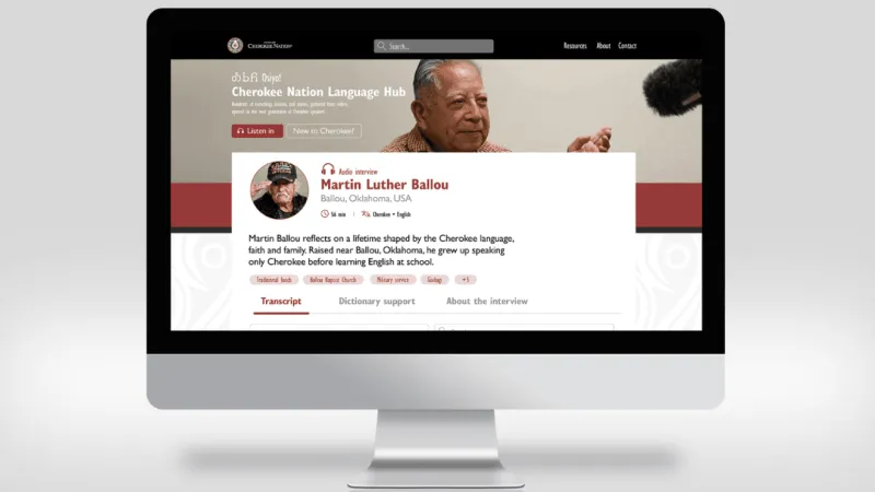 Cherokee Nation launches Language Hub website, audio feature for New Testament