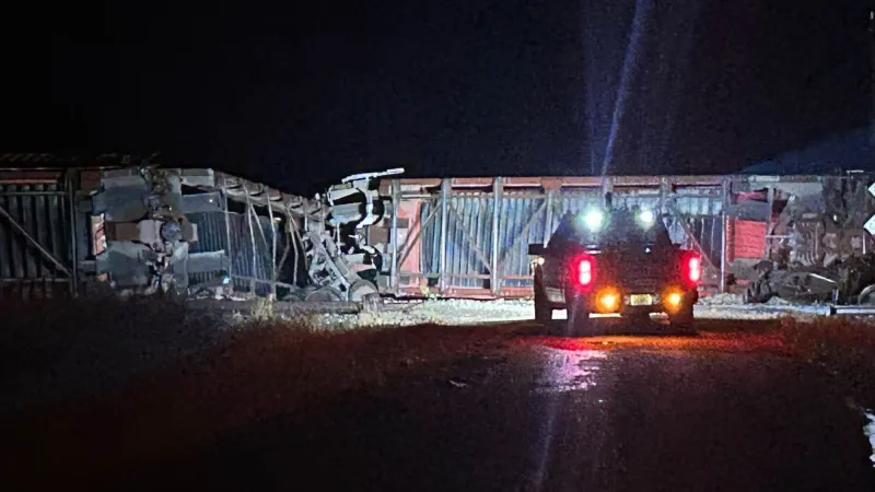 Woods County officials respond to train derailment site
