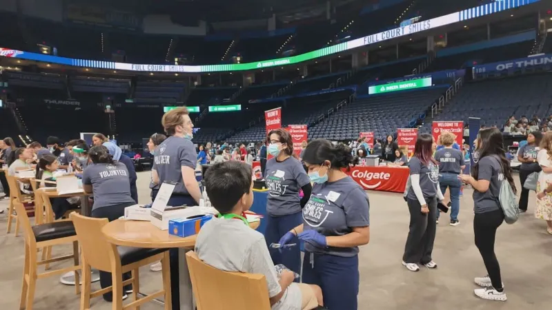 Delta Dental, OKC Thunder host free dental clinic for students