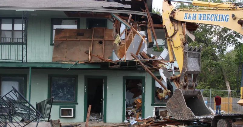 'New beginning:' OU Motel demolition starts