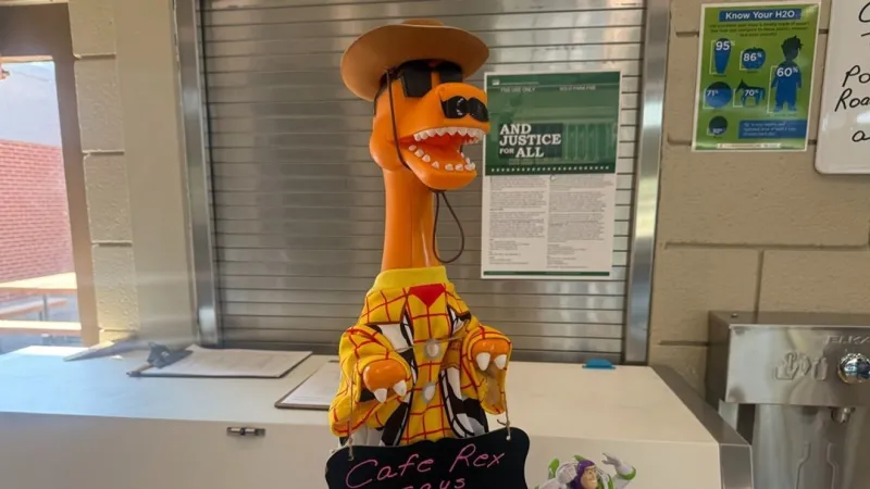 Meet Cafe Rex: The Oak Crest mascot helping students learn more than manners