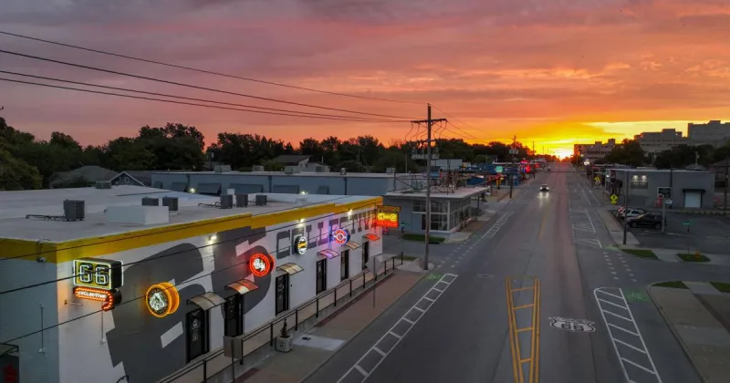 Photos: Sunrise over Route 66 in Tulsa