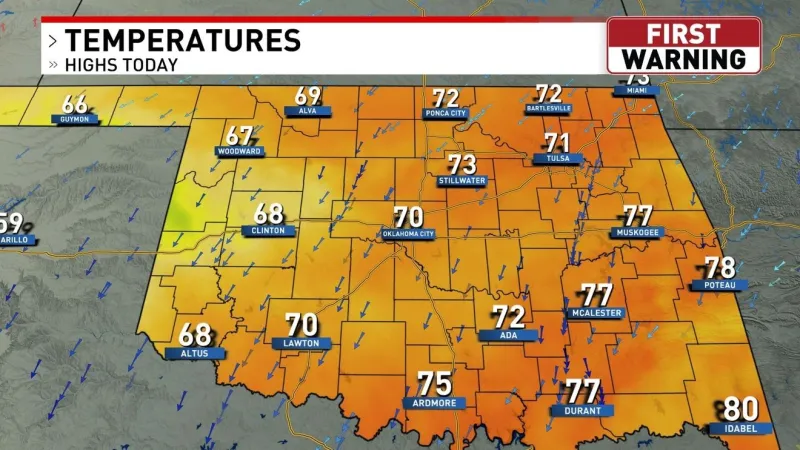 Coolest High Temperatures in 4.5 Months Today