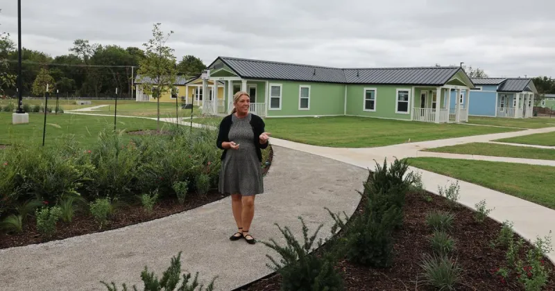 Event showcases permanent supportive housing village for the homeless