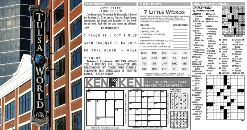 Kristen Wright: KenKen, Cryptoquote, 7 Little Words and Thomas Joseph crossword are back