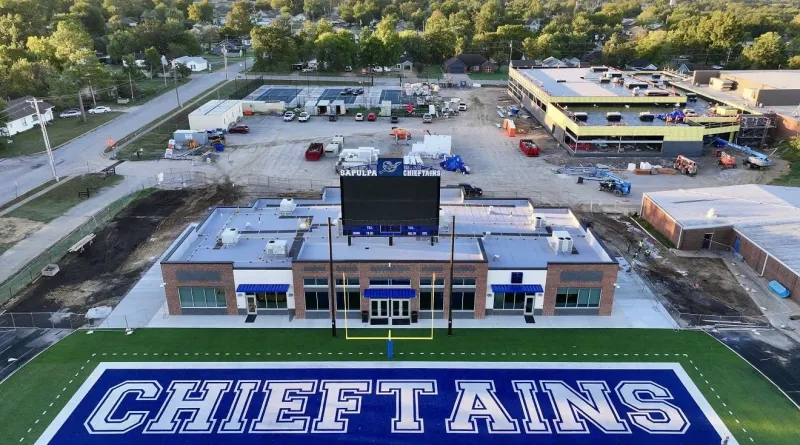 Sapulpa Public Schools Holds Ribbon Cutting for Chieftain End Zone Facility