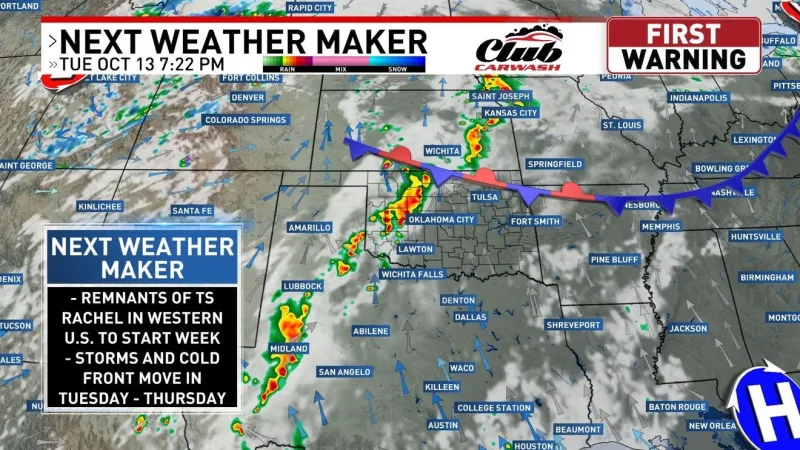 Pattern shift could bring storms, highs in the 60s next week