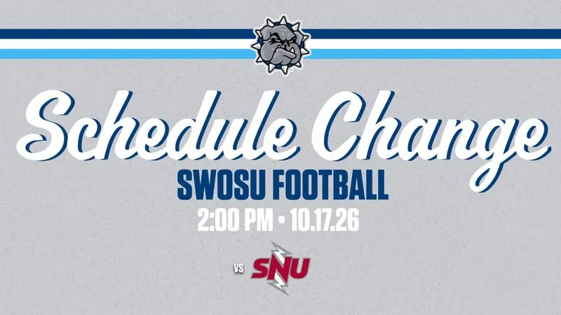 SWOSU Football Announces Schedule Change for Southern Nazarene Game