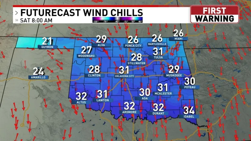 Wind Chills In The 20s & 30s This Weekend