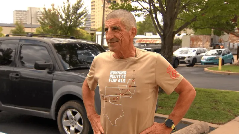 Man running entirety of Route 66 to raise money, awareness for ALS passes through Tulsa