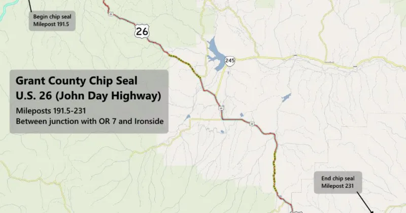 Traveling on U.S. 26 from June 8 through August? Expect delays from Ironside to Austin Junction