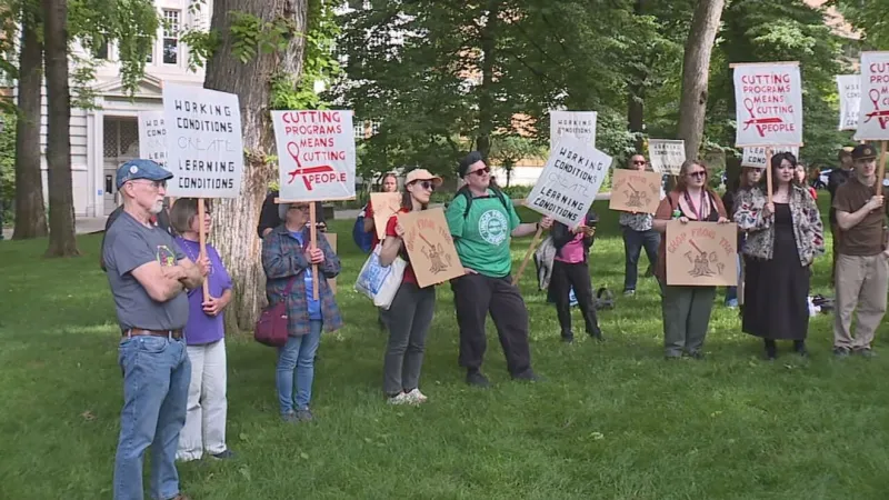 Portland State University protests target proposed layoffs, with 52 jobs cut across depart